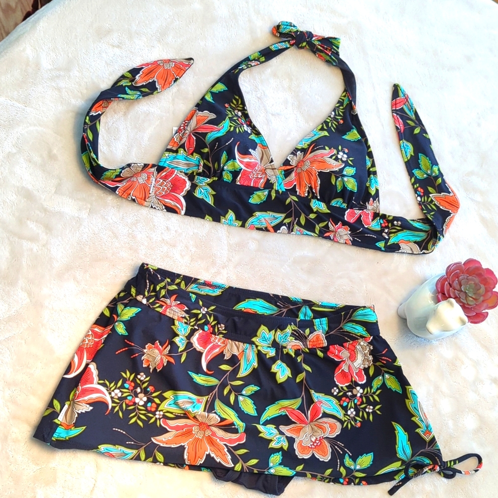 Captiva Floral Bikini Set Size 8 Small
